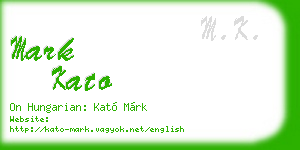 mark kato business card